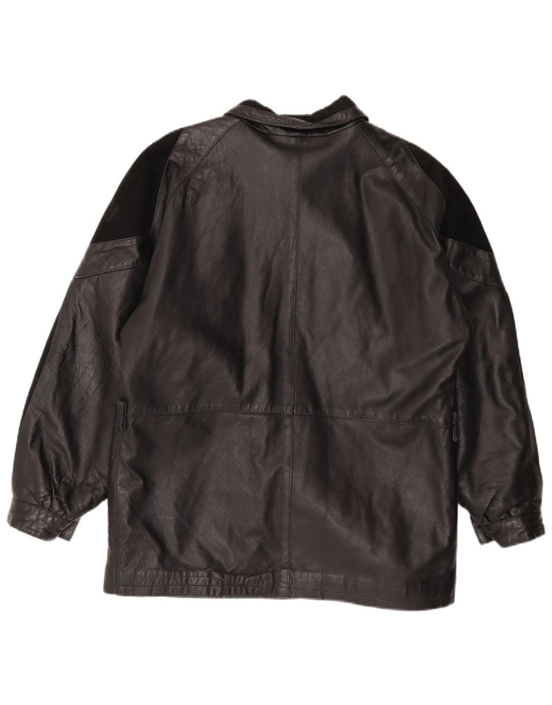 Geacă de piele vintage pentru femei EU 44 XL din piele neagră