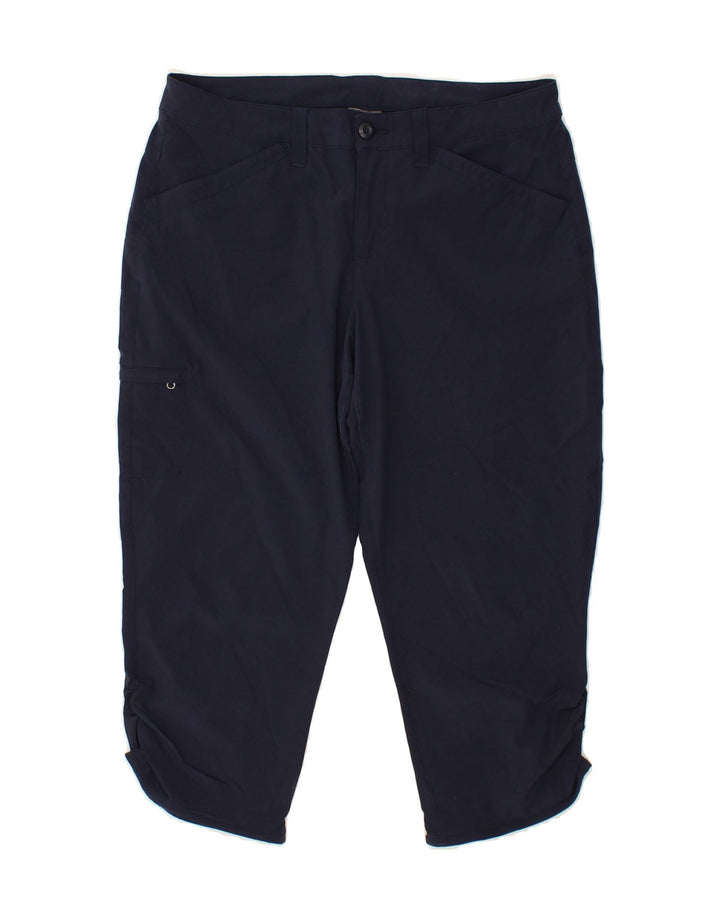 EDDIE BAUER Womens Cargo Capri Trousers US 8 Medium W30 L21 Navy Blue Vintage Eddie Bauer and Second-Hand Eddie Bauer from Messina Hembry 