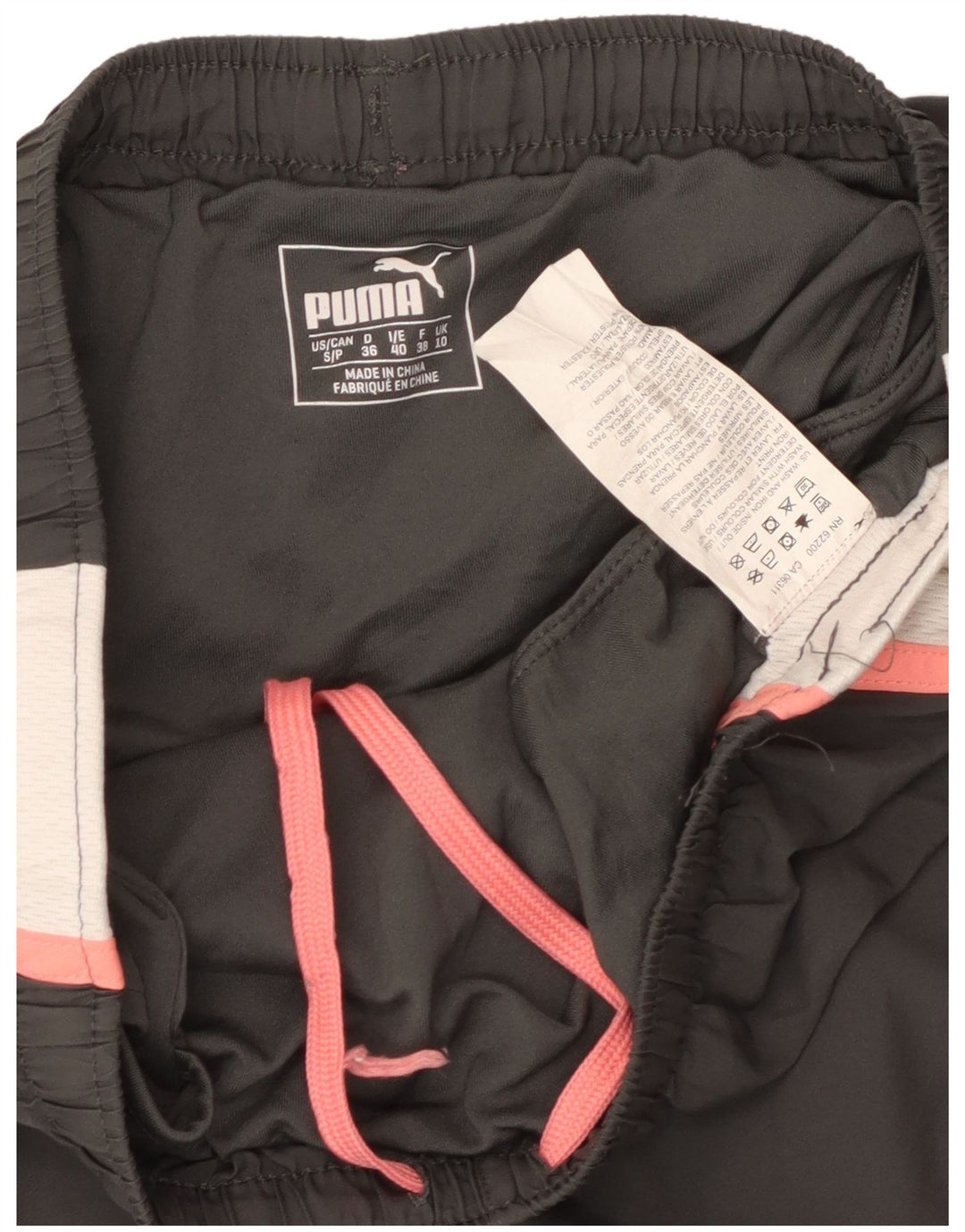 Pantaloni scurti sport PUMA pentru femei UK 10 Small Black Colorblock Poliester