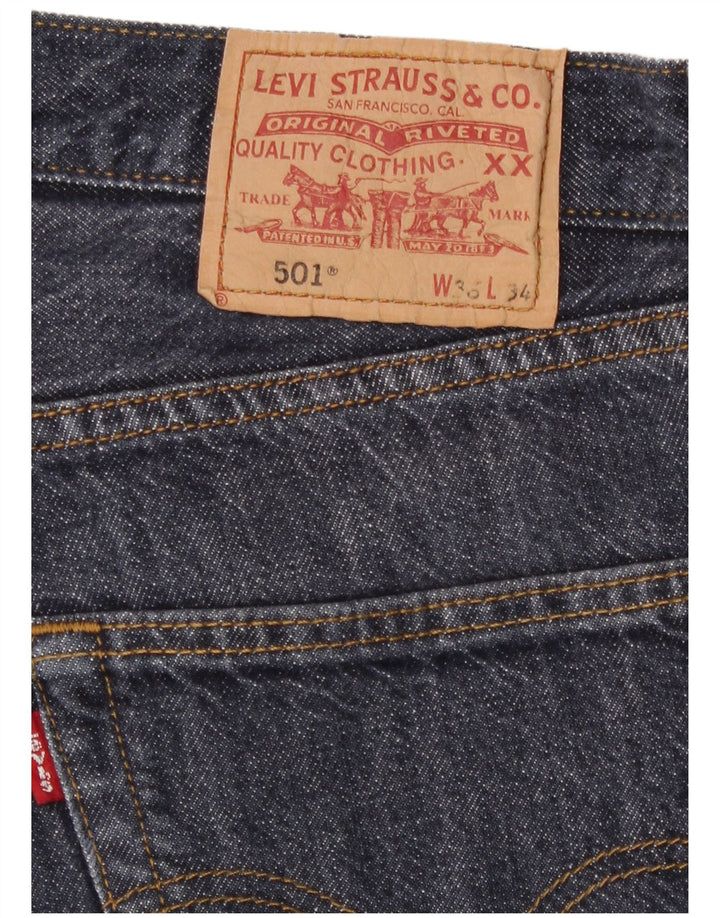 Blugi drepti pentru bărbați Levi's 501 W36 L28 bleumarin