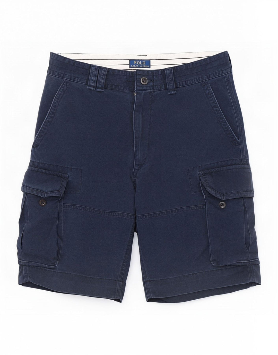 Pantaloni scurți cargo Ralph Lauren pentru bărbați W32, bumbac mediu albastru bleumarin