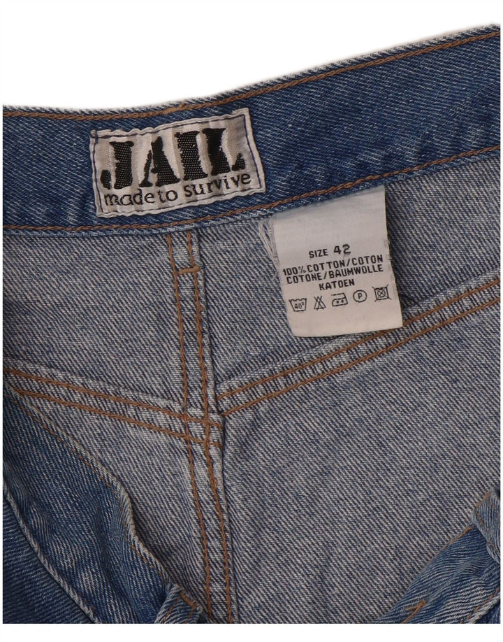 Fusta de blugi pentru femei VINTAGE IT 42 Medium W30 Bumbac albastru