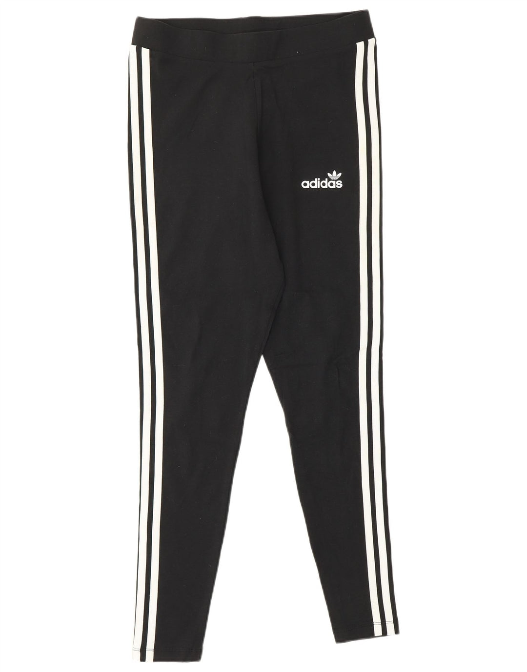 Leggings pentru femei Adidas UK 14, bumbac cu dungi negre medii