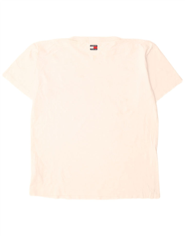 Tricou grafic Tommy Hilfiger pentru bărbați Top mediu din bumbac alb