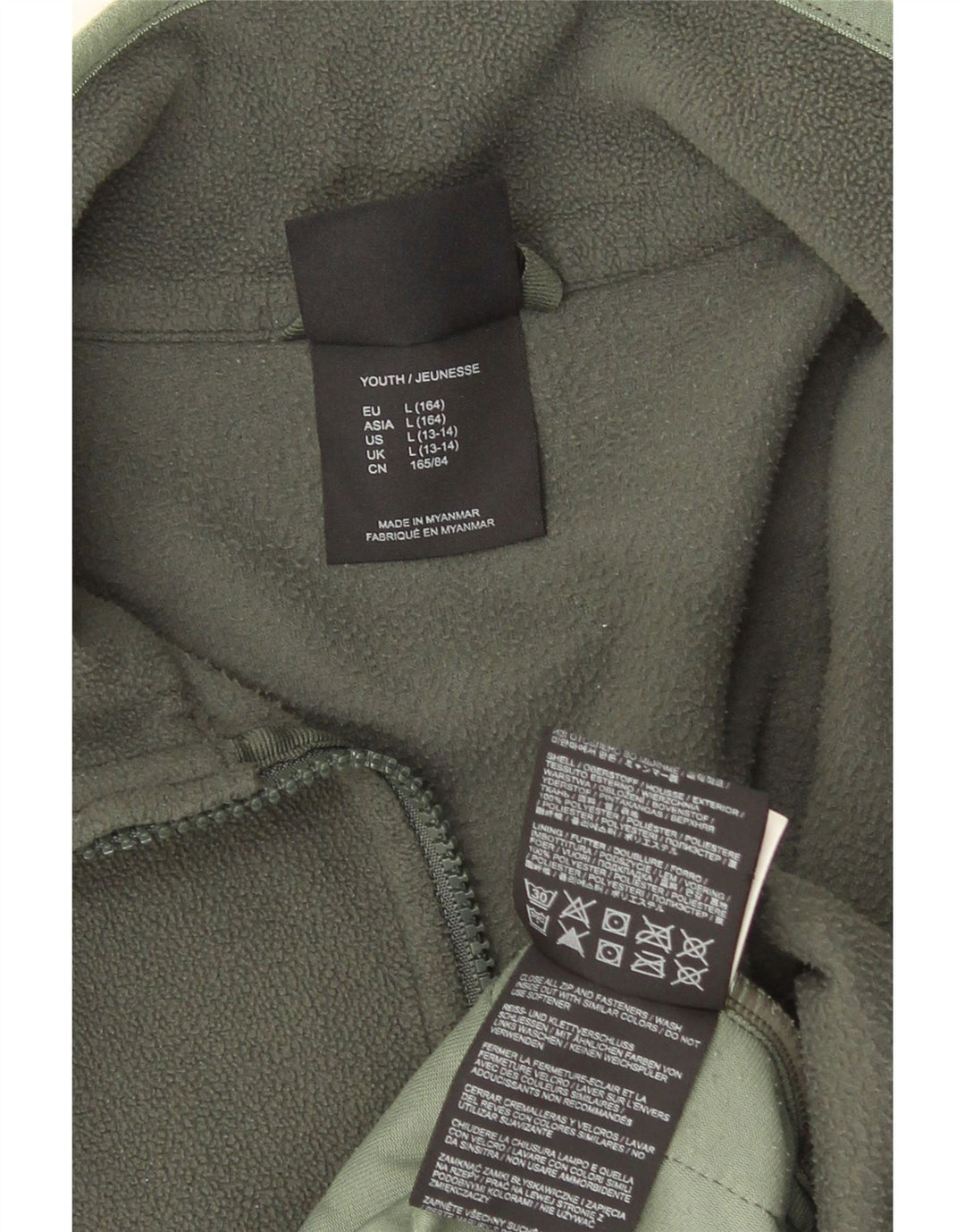 Jack Wolfskin pentru fete jachetă fleece 13-14 ani mare kaki poliester