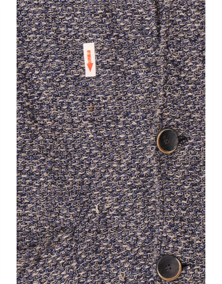 Blazer tricot cu 2 nasturi Zara băieți 13-14 ani, bumbac cu pete albastre