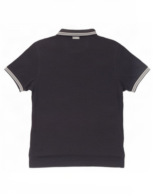 Cămașă polo Hugo Boss pentru bărbați, cu formă normală, din bumbac bleumarin mediu