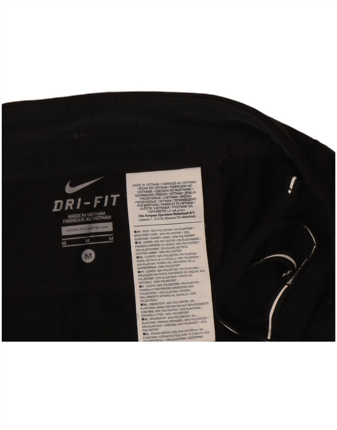 Leggings NIKE Dri Fit Capri pentru femei UK 12 Poliester mediu negru