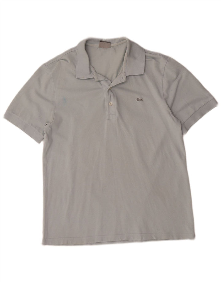 Tricou polo Lacoste pentru bărbați, mărimea 4, bumbac albastru mediu