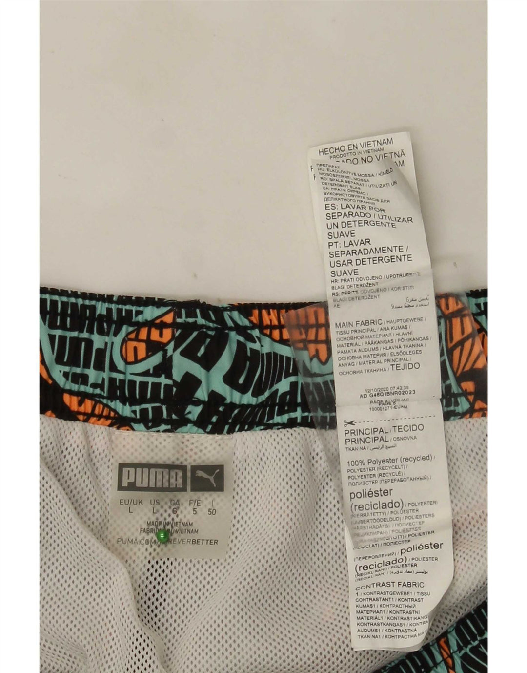 Pantaloni scurți de înot Puma pentru bărbați, mari, multicolori, poliester