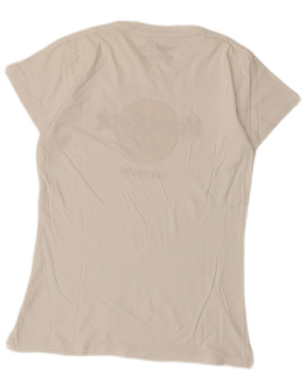 Tricou grafic Las Vegas pentru femei Hard Rock Cafe Top UK 12 Medium White
