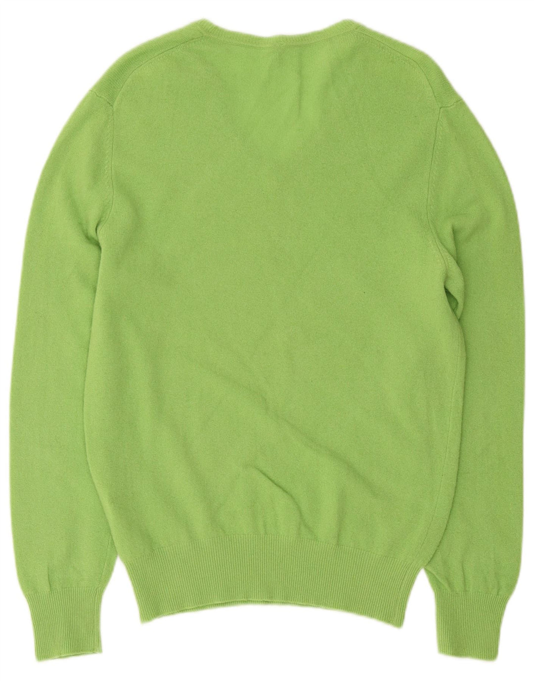 Pulover pentru femei Benetton cu decolteu în V UK 14 Lână verde medie