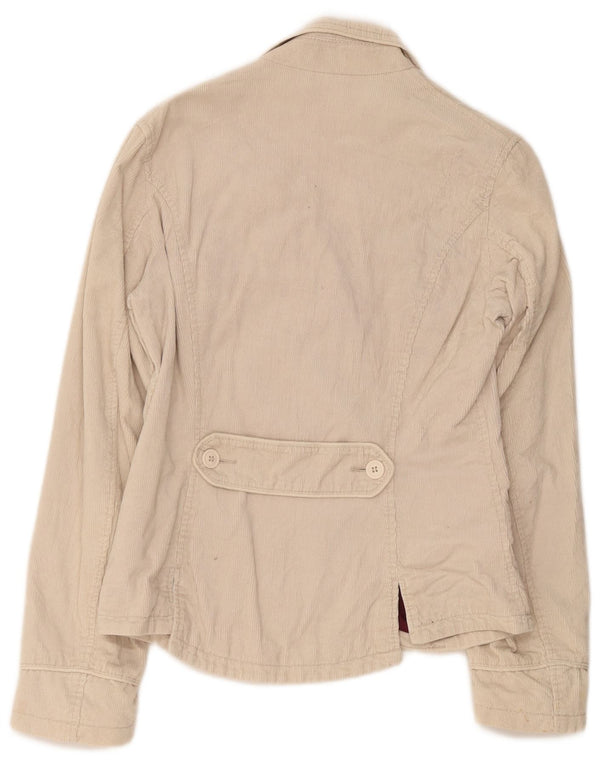 Sacou blazer din velur cu 3 nasturi Replay pentru femei UK 14, mare, bej, bumbac