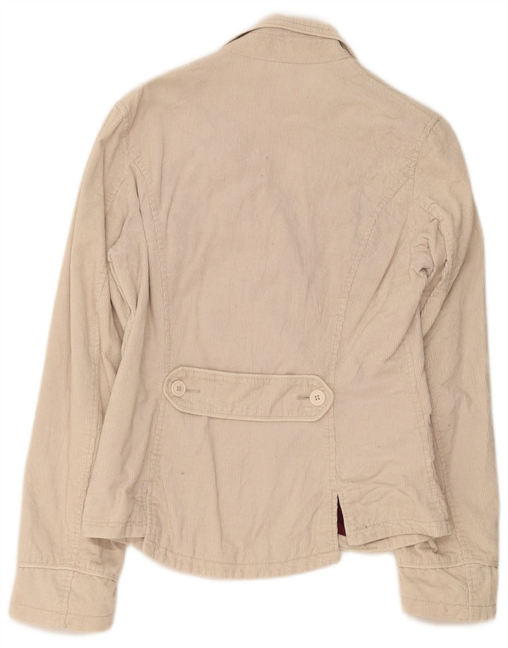 Sacou blazer din velur cu 3 nasturi Replay pentru femei UK 14, mare, bej, bumbac