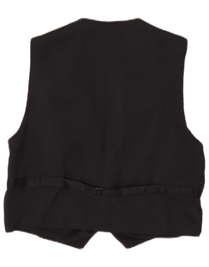 Vestă vintage pentru femei UK 14 Medium Black Geometric