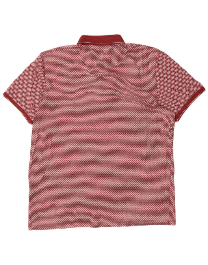 Tricou polo pentru bărbați Ted Baker cu model abstract Mărimea 6 2XL bumbac roșu