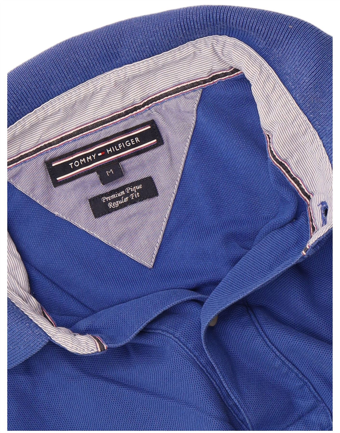 TOMMY HILFIGER Mens Regular Fit Polo Shirt Medium Blue