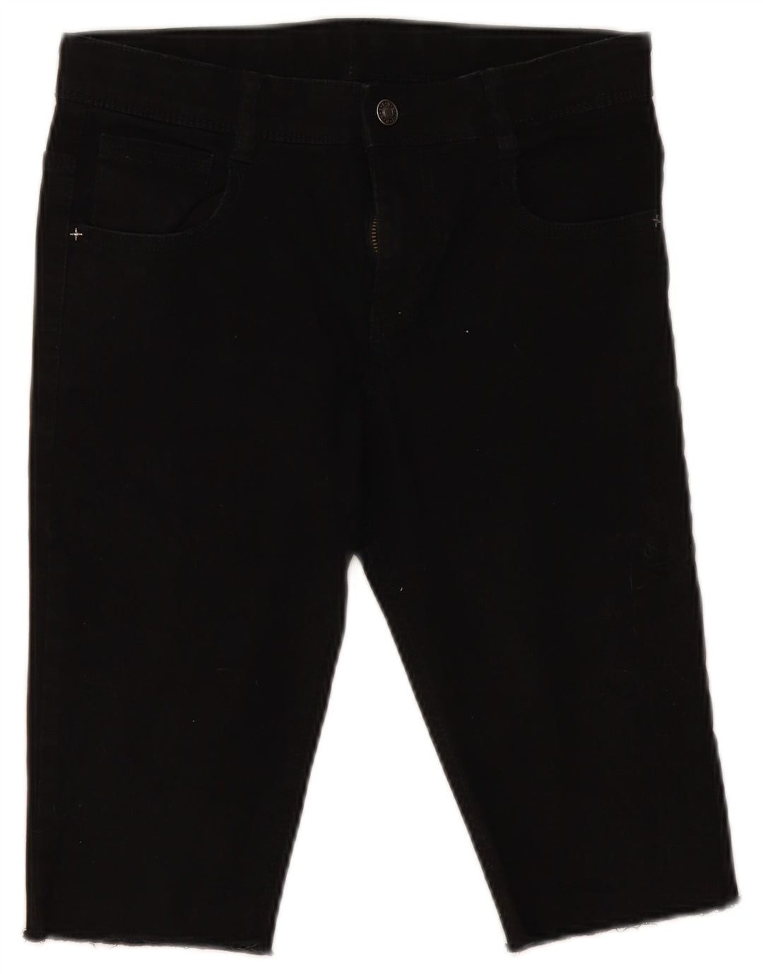 BENETTON Pantaloni Scurt Denim Fete 13-14 Ani 3XL W30 Bumbac Negru