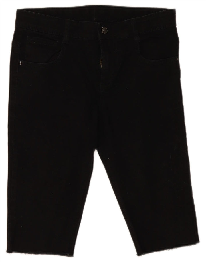 BENETTON Pantaloni Scurt Denim Fete 13-14 Ani 3XL W30 Bumbac Negru