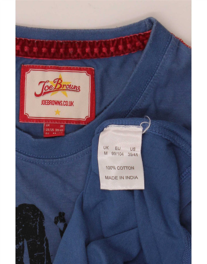 Tricou grafic pentru bărbați Joe Browns Top din bumbac albastru mediu