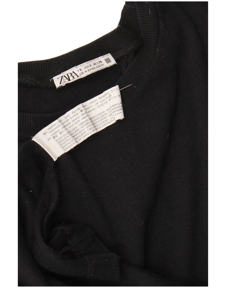Rochie fără mâneci pentru femei Zara UK 10 Bumbac negru mic