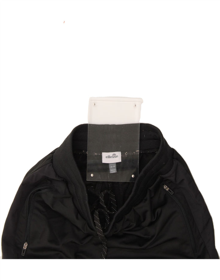 ELLESSE Womens Tracksuit Trousers Joggers UK 4 XS  Black Polyester Vintage Ellesse and Second-Hand Ellesse from Messina Hembry 