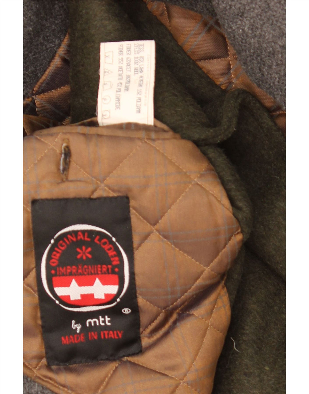 Pardesiu vintage pentru bărbați UK 42 XL Kaki Lână
