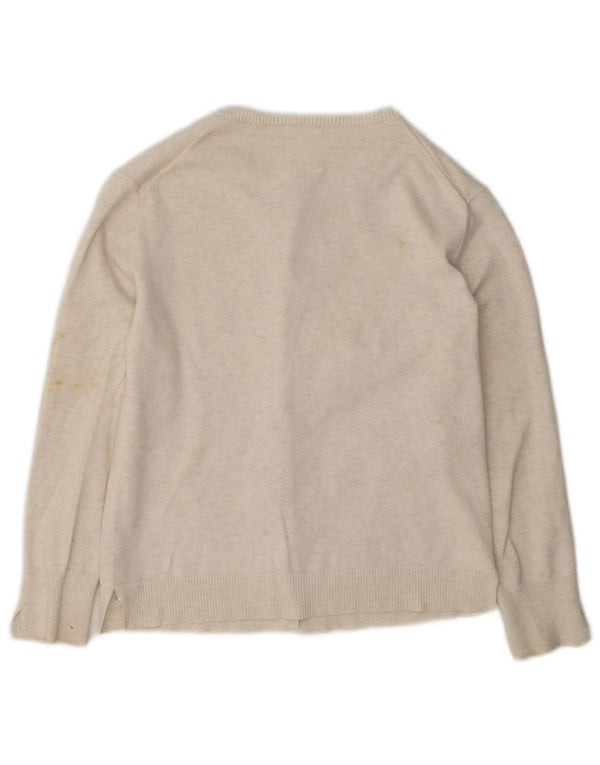 Pulover cardigan pentru fete Zara 7-8 ani bumbac alb