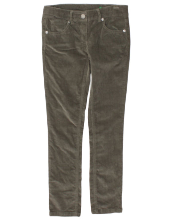 Pantaloni subțiri din velur pentru fete Benetton, 8-9 ani, mari W26 L26, bumbac gri