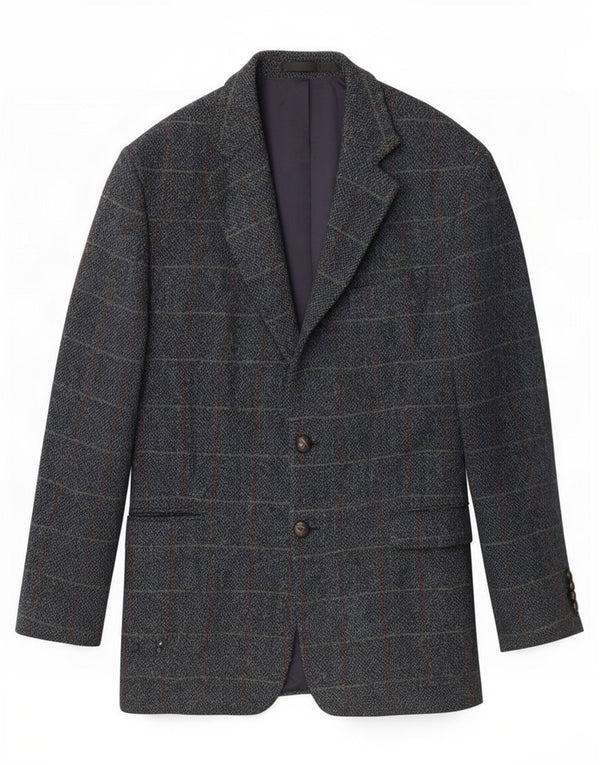 Marks & Spencer pentru bărbați Harris Tweed Blazer Jacket UK 42 Large Blue Check