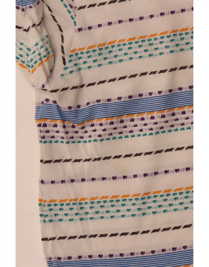 Tricou pentru bărbați Patagonia Top mediu din bumbac cu dungi alb