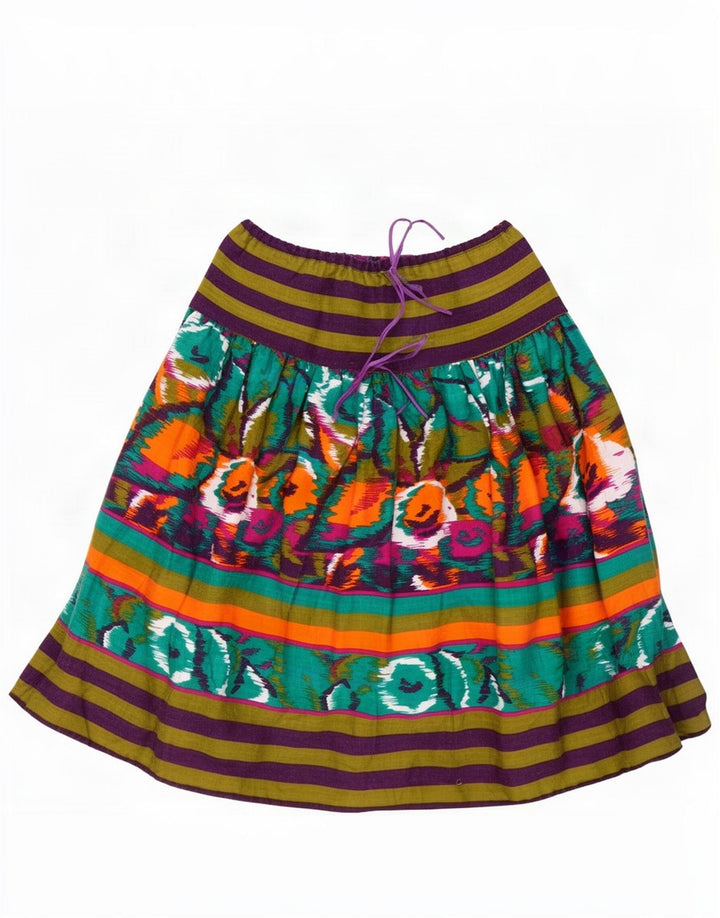 Fusta A-Line pentru Damă Vintage Model Abstrac Medium W28 Multicolor