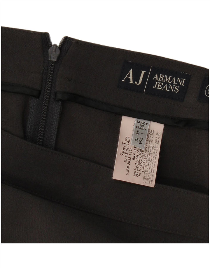 Fusta dreaptă Armani pentru femei UK 14 Large W32 Poliester gri