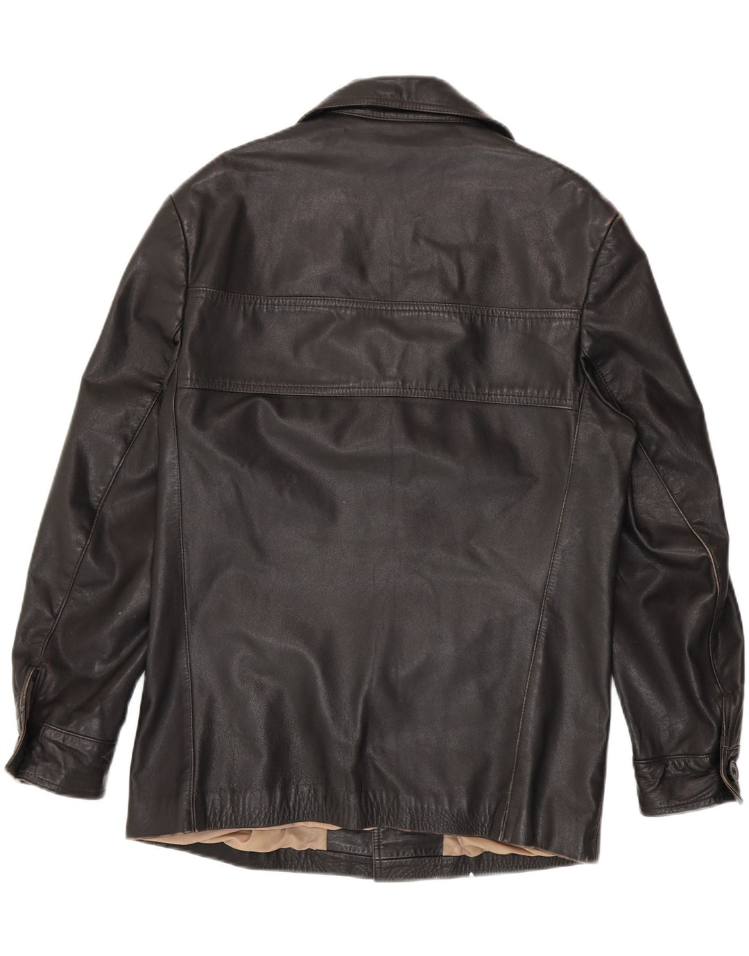 Jachetă de piele vintage pentru bărbați UK 38 Medium Black Leather