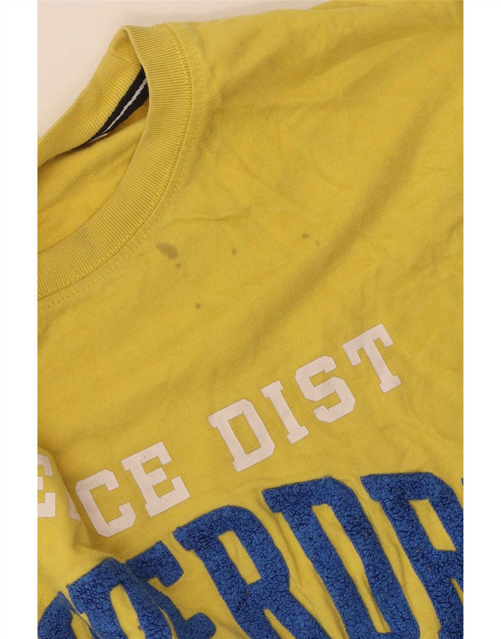 Tricou grafic pentru bărbați Superdry Top din bumbac galben mediu