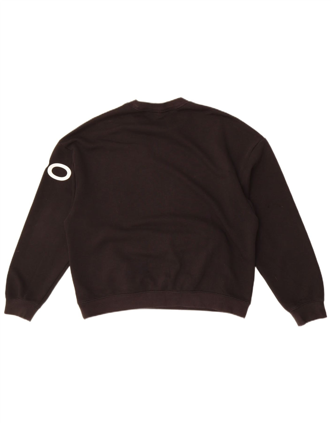 Pulover supradimensionat cu grafic Nike pentru femei UK 10 Bumbac negru mic