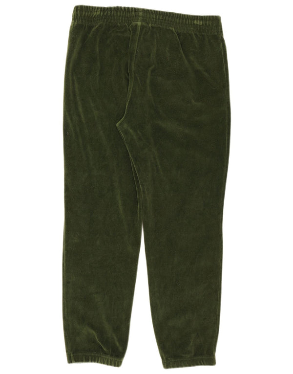 Pantaloni de trening din velur pentru femei Champion Pantaloni de jogging din bumbac verde mediu