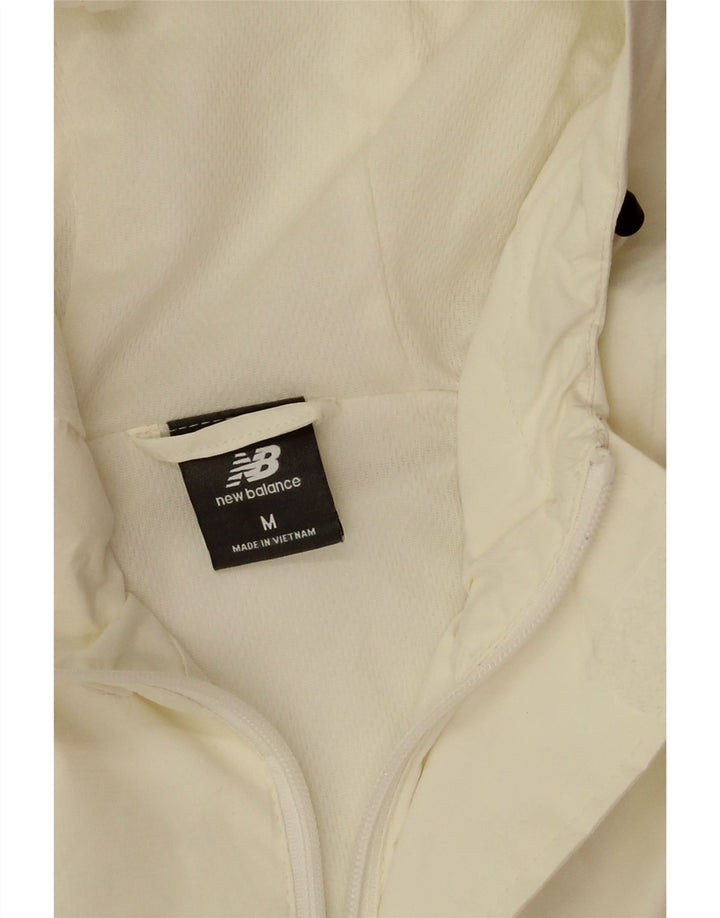 Jachetă Windbreaker cu glugă supradimensionată pentru femei New Balance UK 14 Medium White