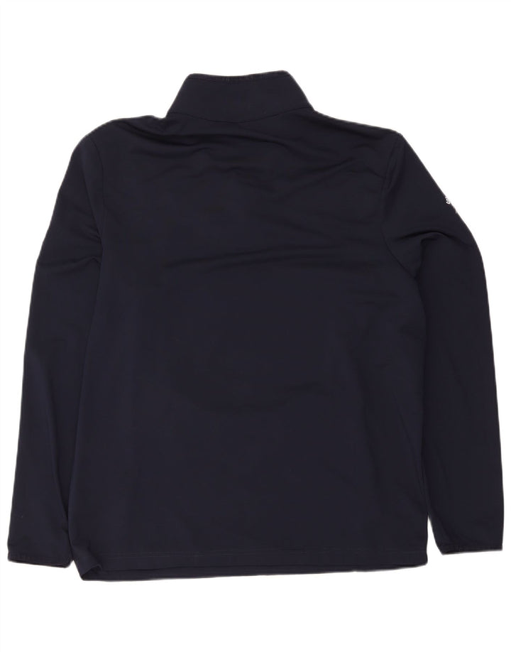 Trening pentru bărbați Lacoste, cu fermoar și gât, cu pulover, Mărimea 6 XL, poliester bleumarin
