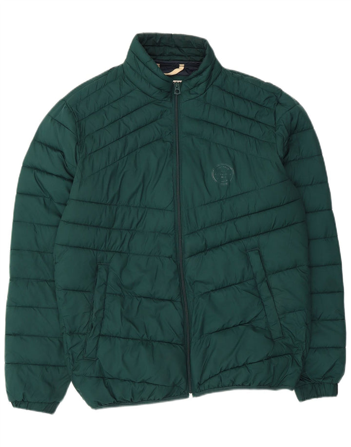 Jachetă căptușită pentru bărbați JACK & JONES UK 38 Poliester verde mediu