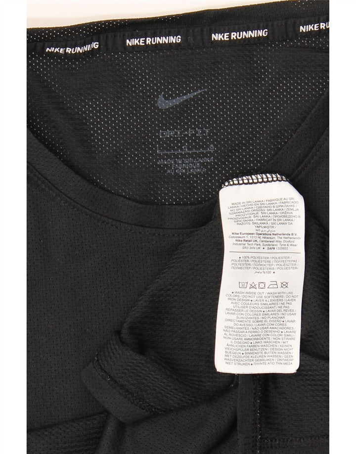 Tricou pentru alergare Nike Dri Fit pentru bărbați Top mare din poliester negru