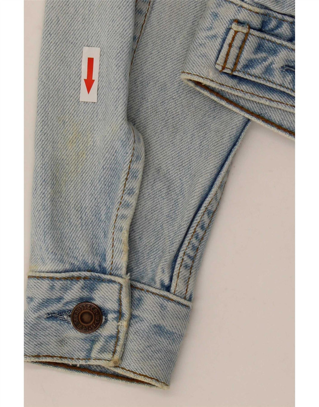 Jachetă Levi's Crop Denim UK 10 Small Blue Bumbac