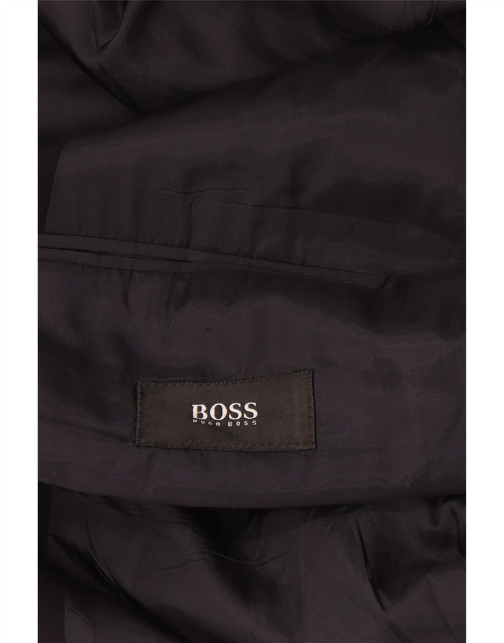 Blazer pentru bărbați Hugo Boss cu 3 nasturi EU 54 2XL Lână virgină bleumarin