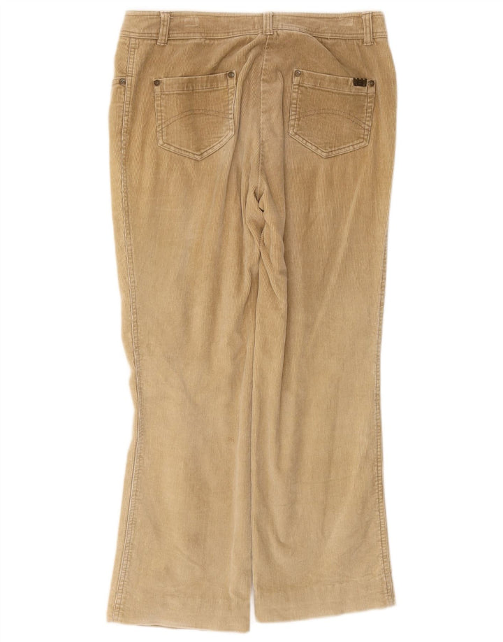 Sergio Tacchini Pantaloni Bootcut pentru femei din velur IT 42 Medium W32 L26 Bej