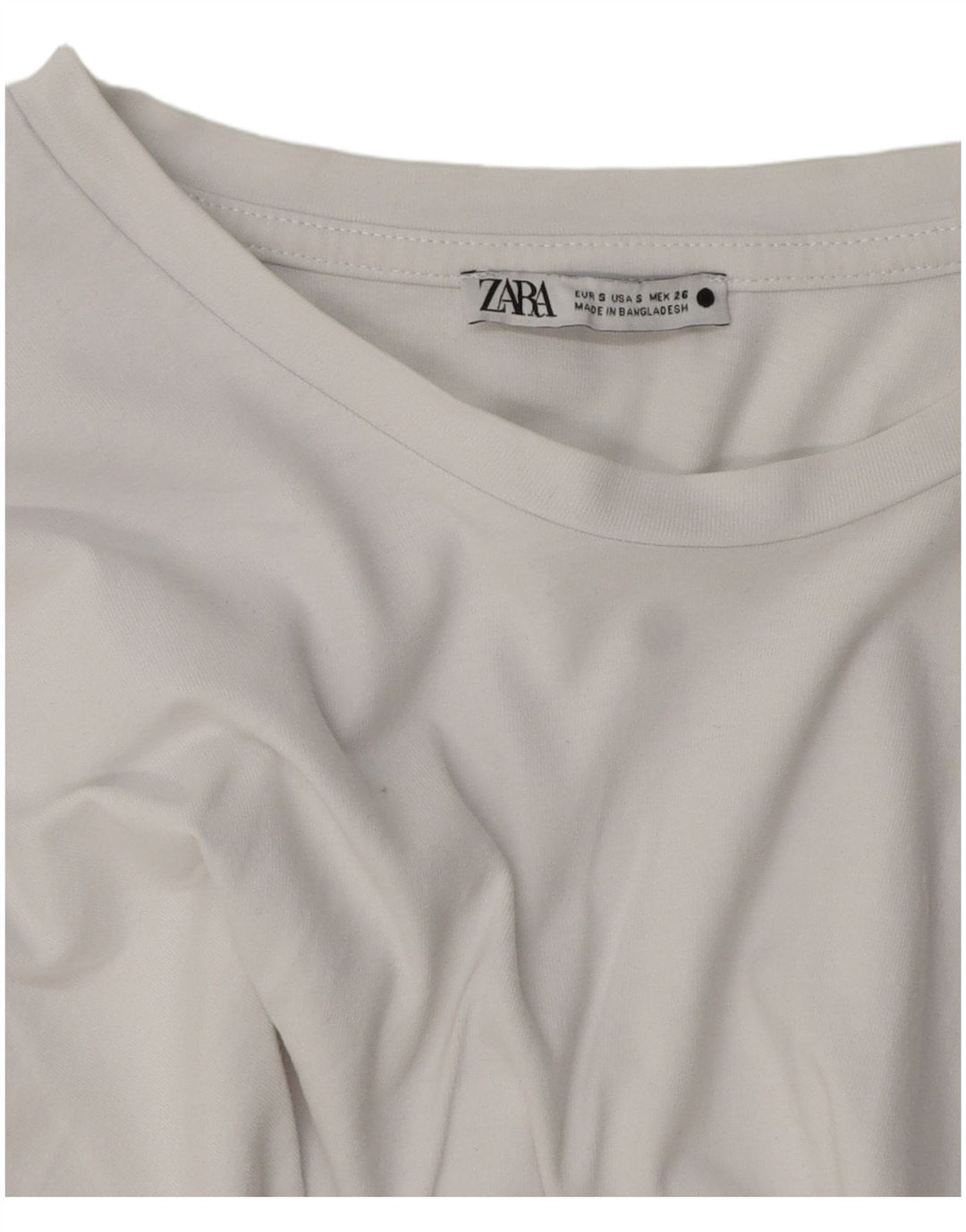 Tricou supradimensionat pentru femei Zara UK 10 Small White