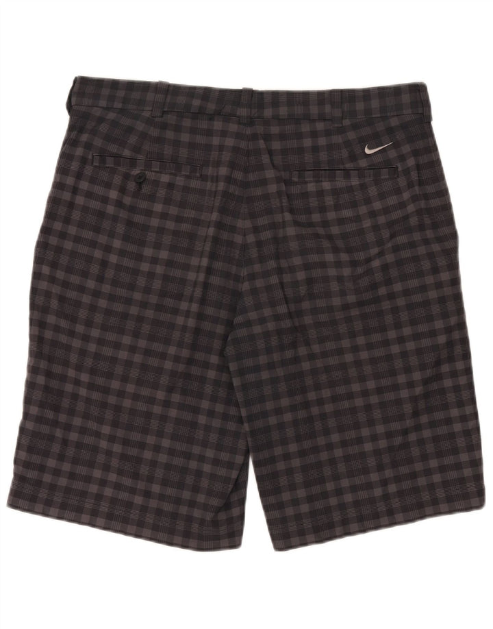 Pantaloni scurți chino Dri Fit Nike pentru bărbați W34, poliester mare, gri vichy