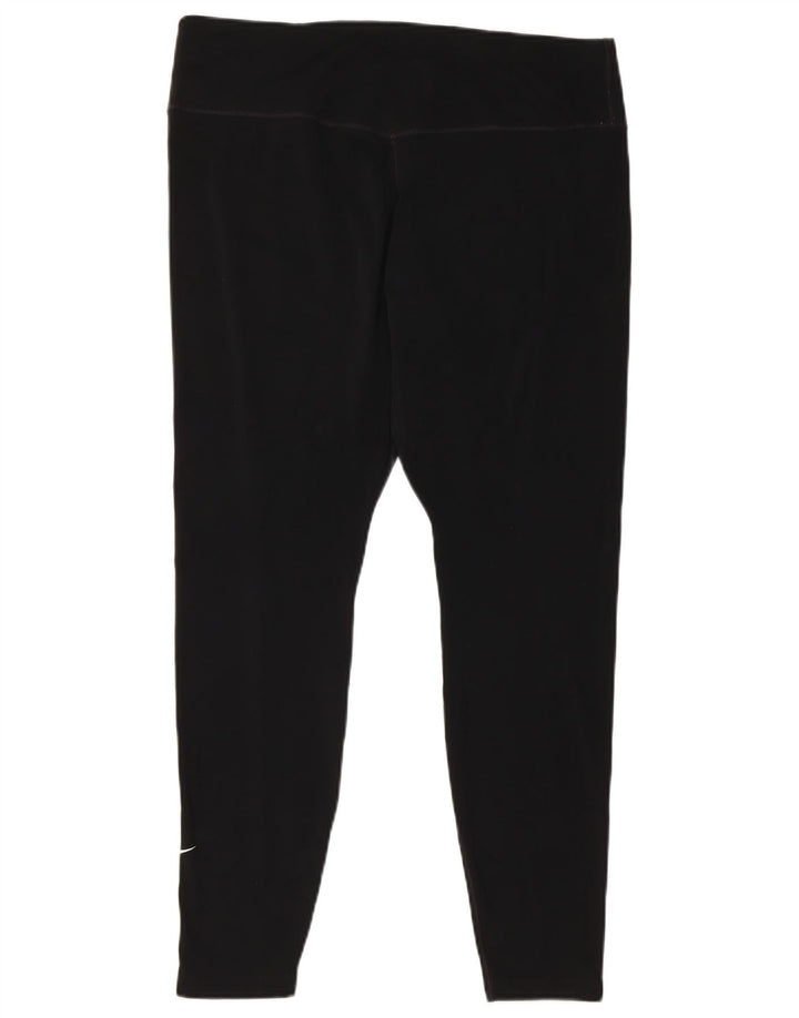 Leggings crop Nike Dri Fit pentru femei UK 18 XL Poliester negru