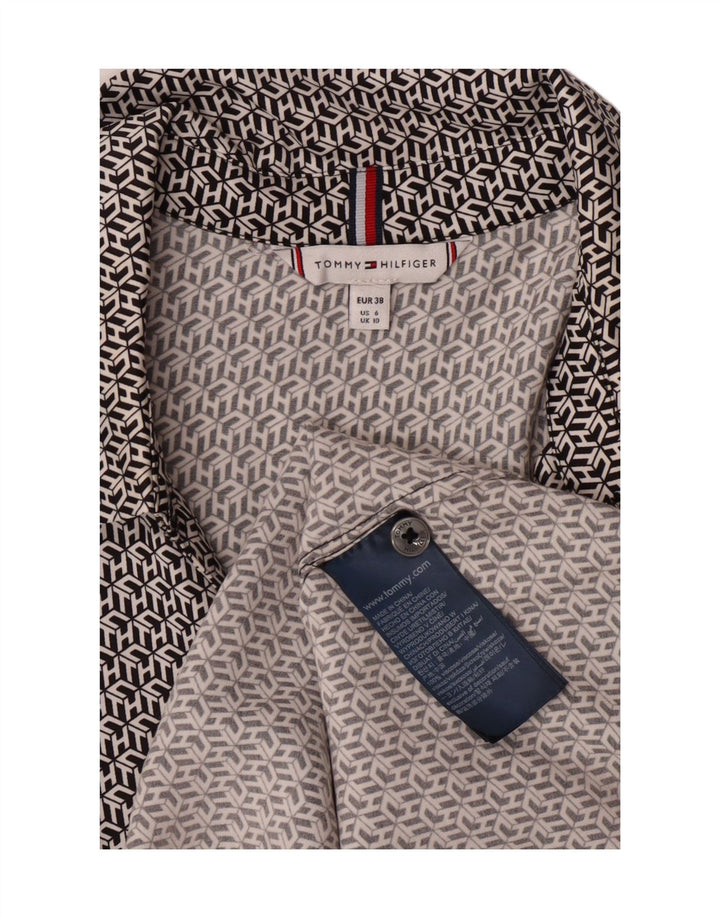 TOMMY HILFIGER Womens Loose Fit Pullover Shirt UK 10 Small Navy Blue Vintage Tommy Hilfiger and Second-Hand Tommy Hilfiger from Messina Hembry 