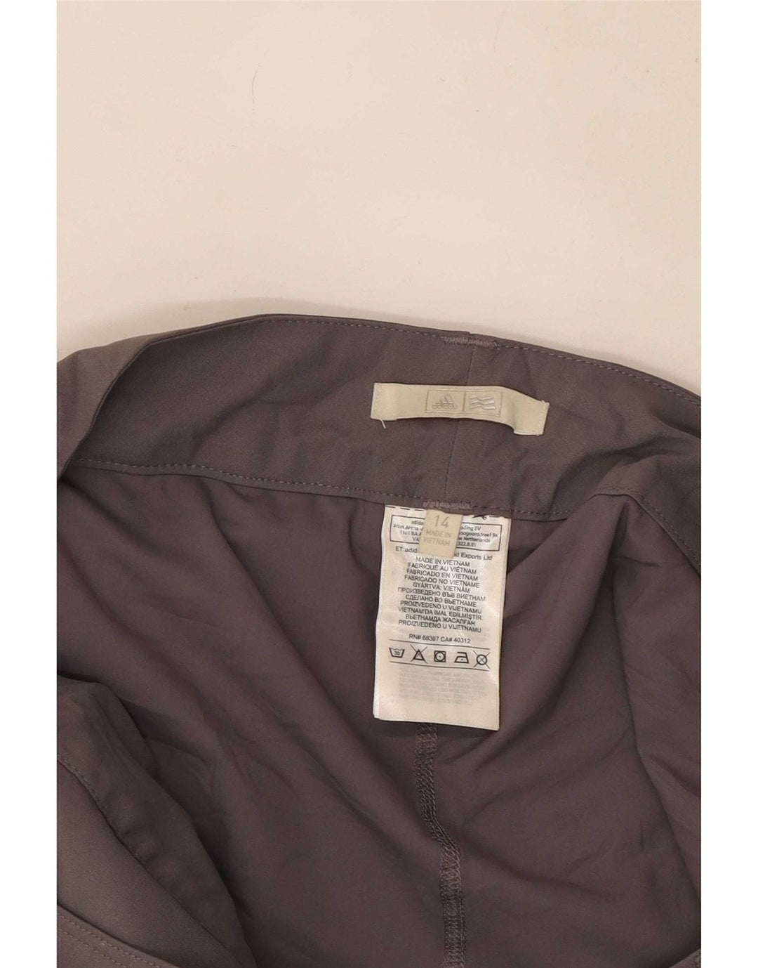 Fusta mini Adidas pentru femei UK 14 Large W32 Poliester gri