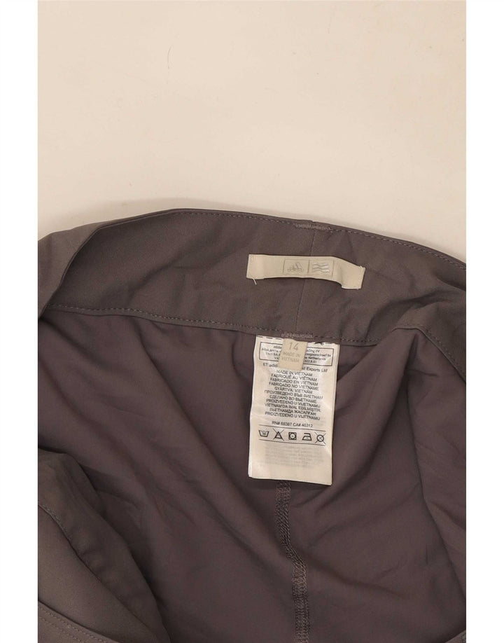 Fusta mini Adidas pentru femei UK 14 Large W32 Poliester gri